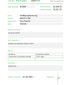 PARA PHARMA MASTO E 200mg/ml 7 PARA PHARMA MASTO E or PARA PHARMA MASTO E 200mg/ml