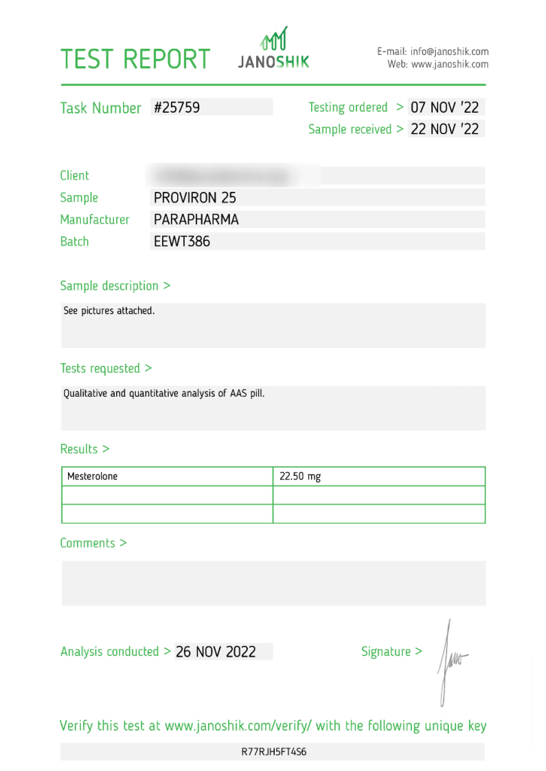 PARA PHARMA PROVIRON 25MG 4 Para Pharma Proviron 25mg